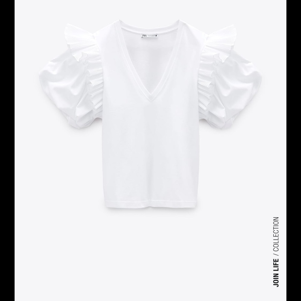 Zara voluminous ruffle top